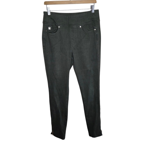 Belle by Kim Gravel | Pull-On Waist Dark Olive Green Jegging Jeans Size 8T Tall - Picture 1 of 5